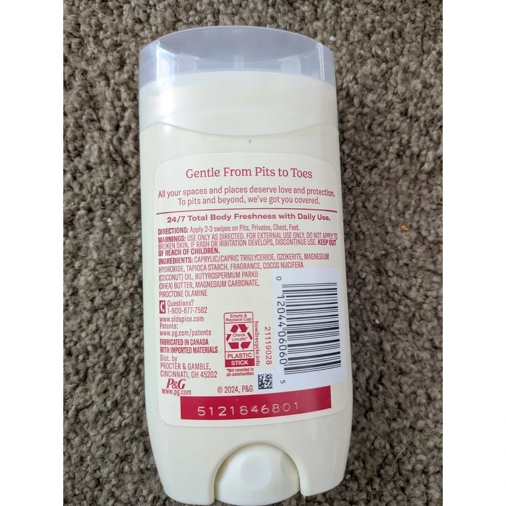 Old Spice Men Deodorant Total Body, Fiji Scent, New Sealed Aluminum Free 3.0 Oz.